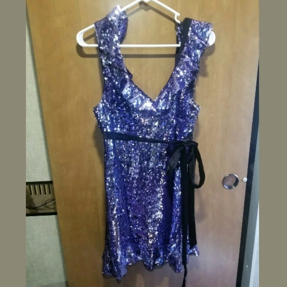 NWT!! Free People Black Sequin Siren Mini Size 10 - Picture 5 of 8